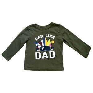 Garanimals graphic shirt Boy 3T army green round neck long sleeves
